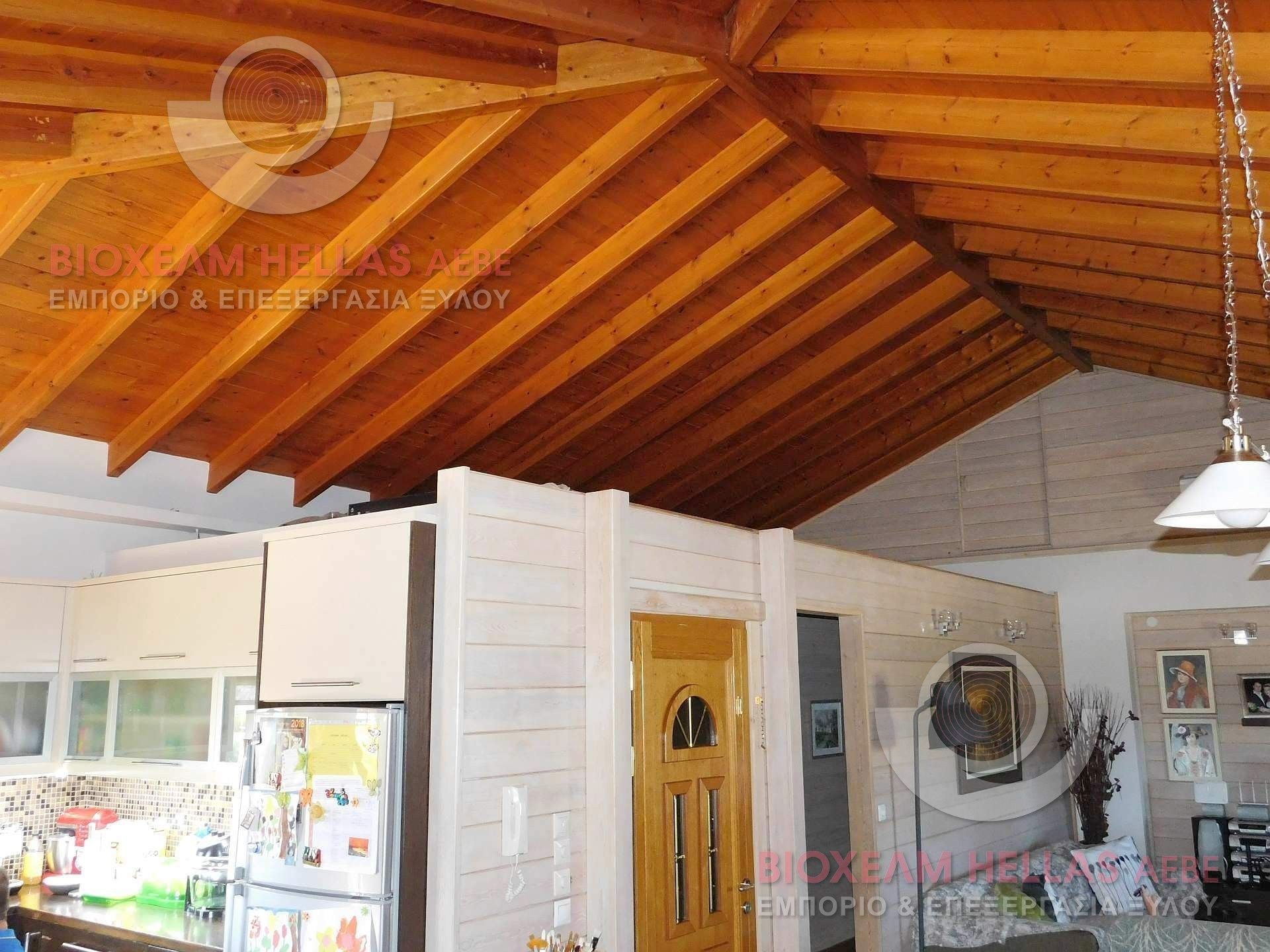 House Interior decorated with wood all around